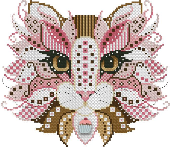 Colorful Cats Cupcake